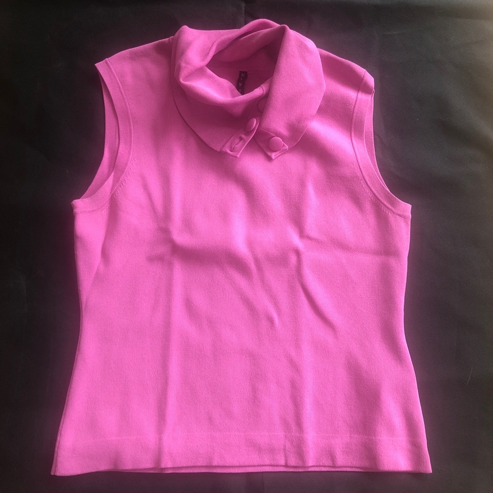 MTWT 9-5 Button Cowl Sleeveless Sweater